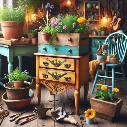 Upcycling Old Furniture For Garden Beauties